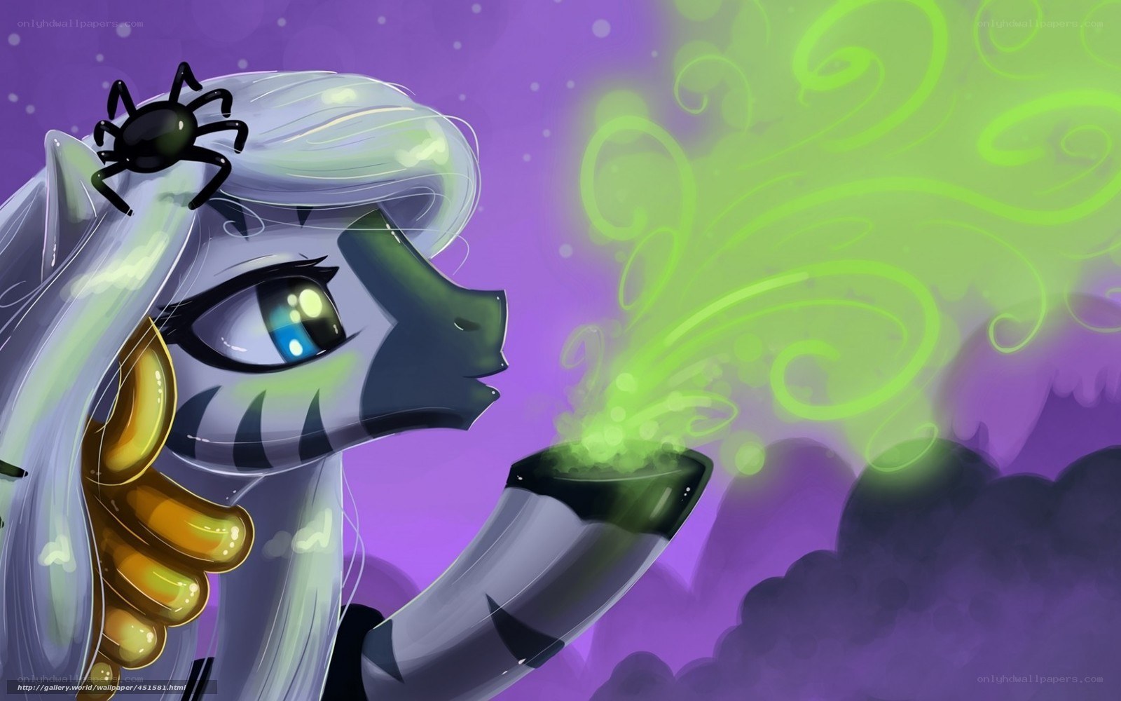 pony with green smoke