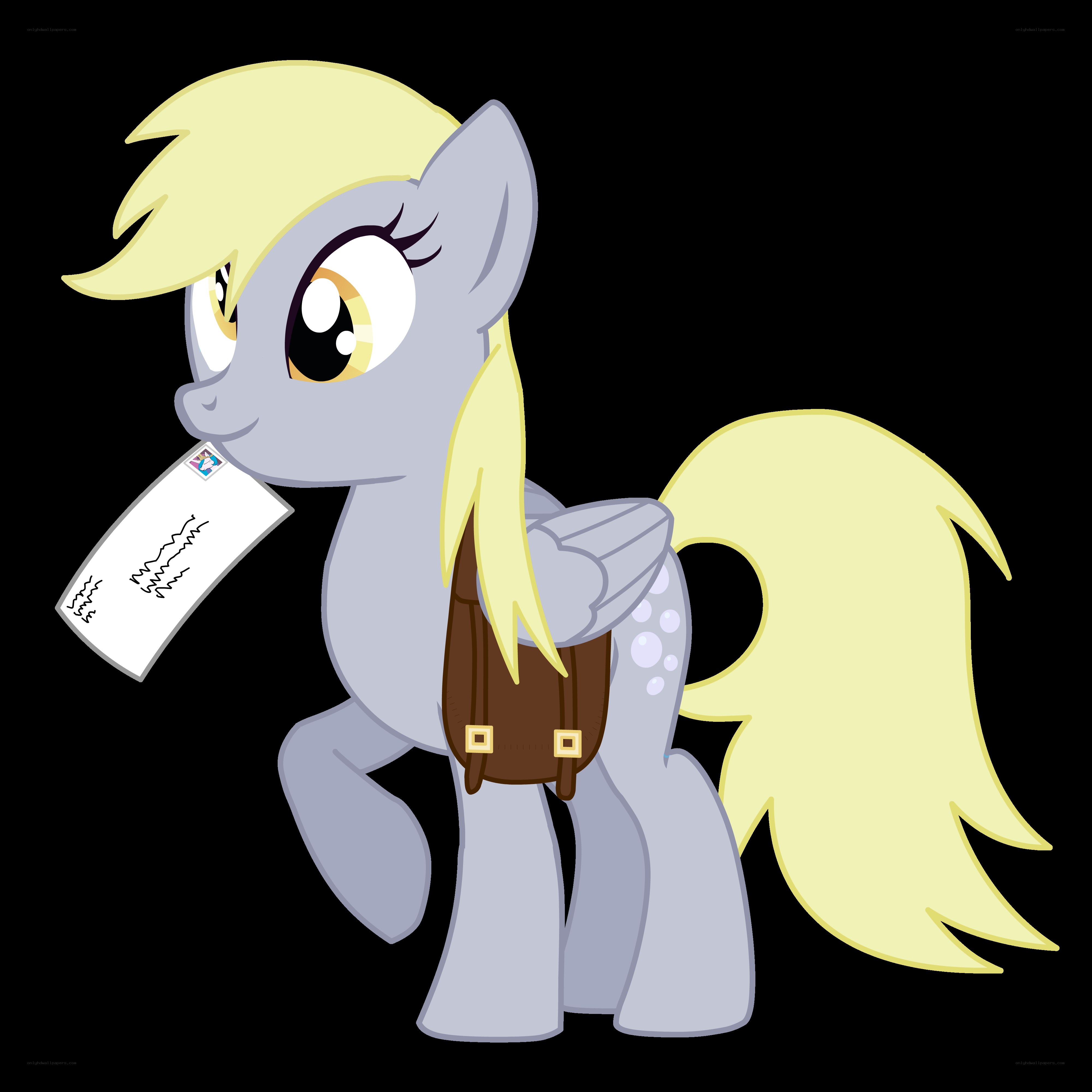 pony with letter and bag