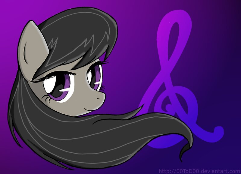 pony with long hair and treble clef