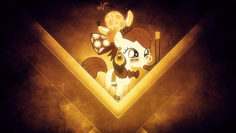Pony with Pineapple Hat