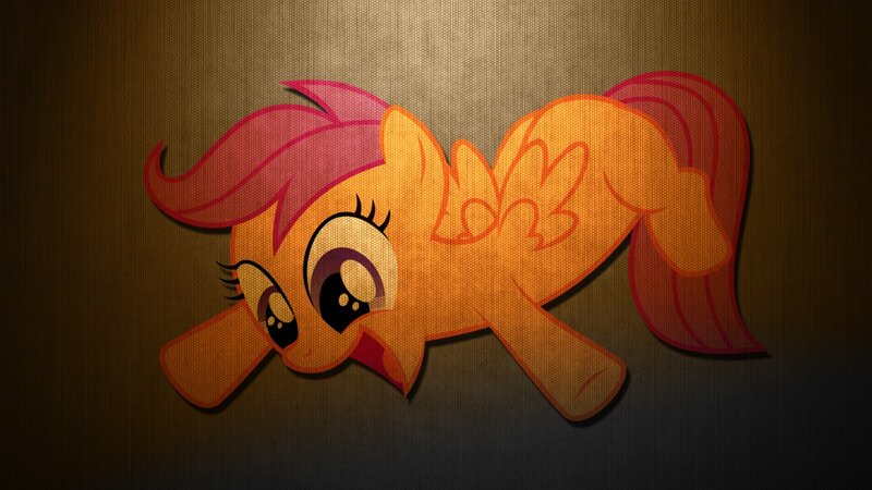 Pony with Pink Mane — Orange, Dramatic
