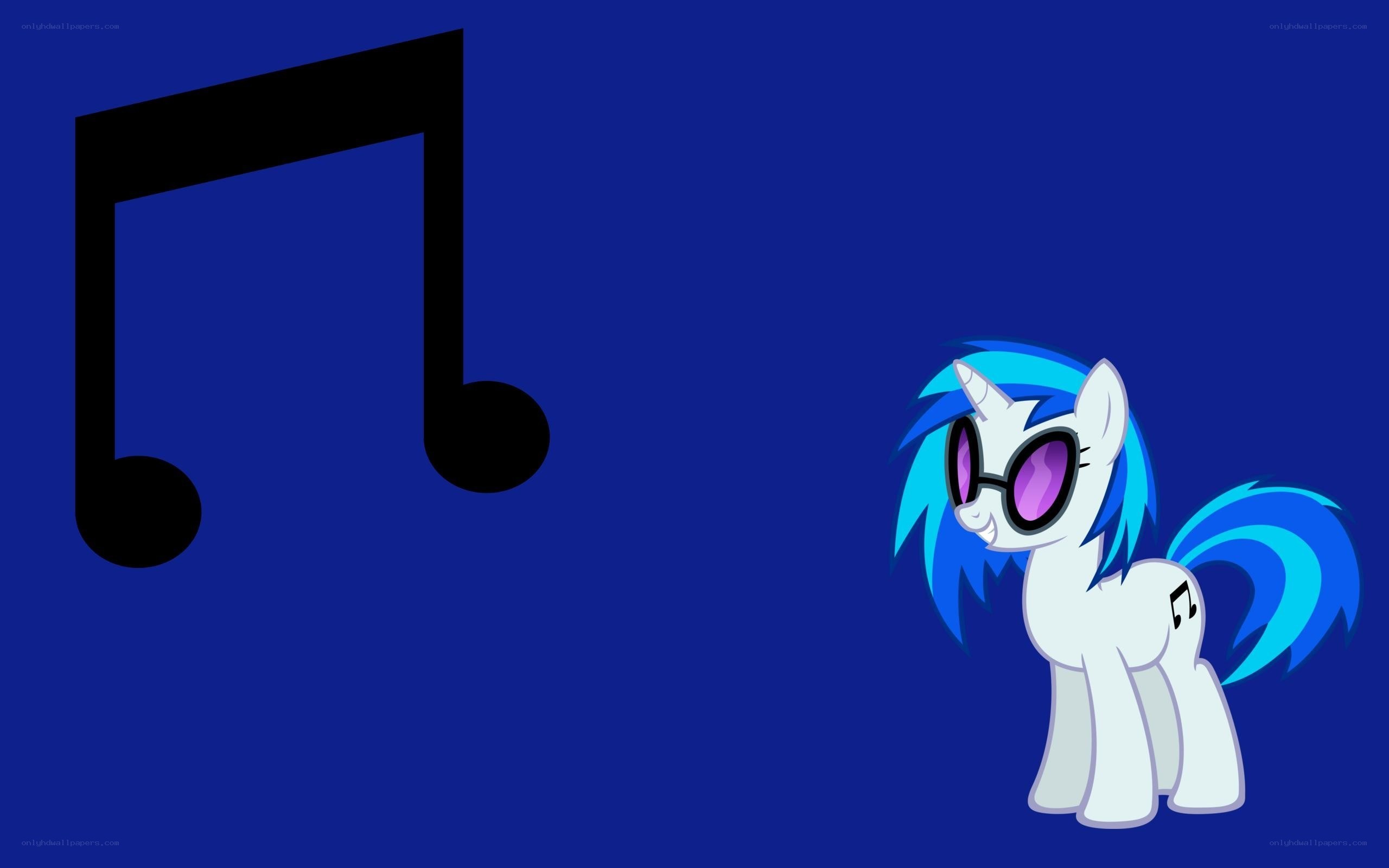 Pony with sunglasses and music note