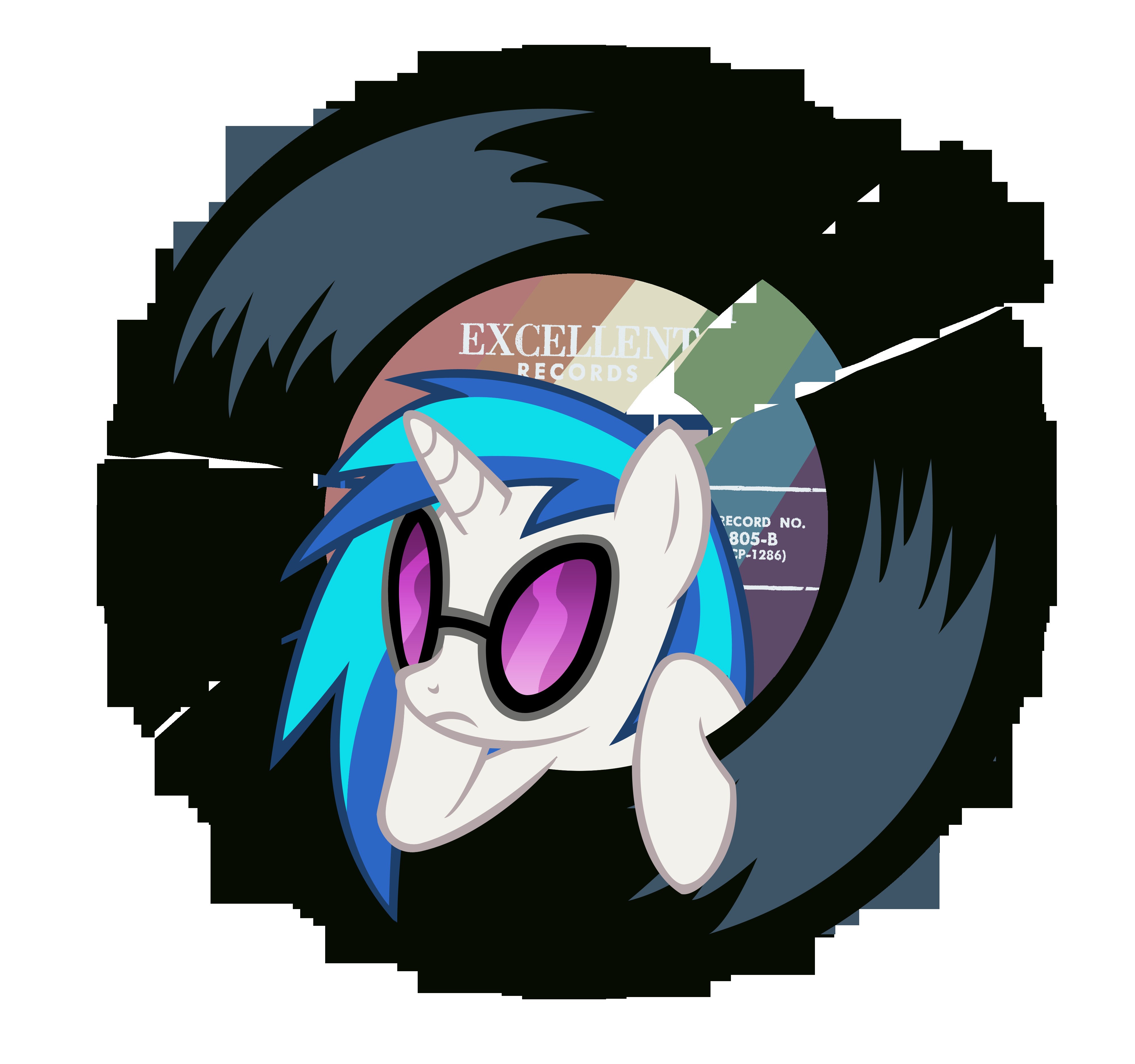 pony with sunglasses on record