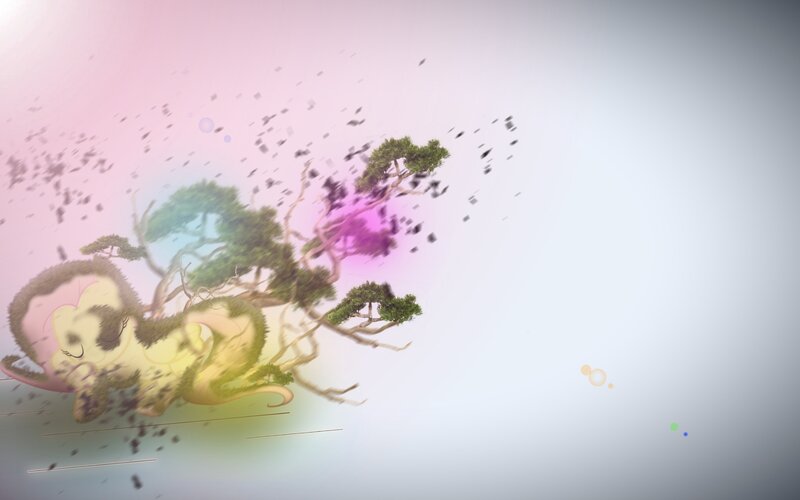 Pony with Tree Branches