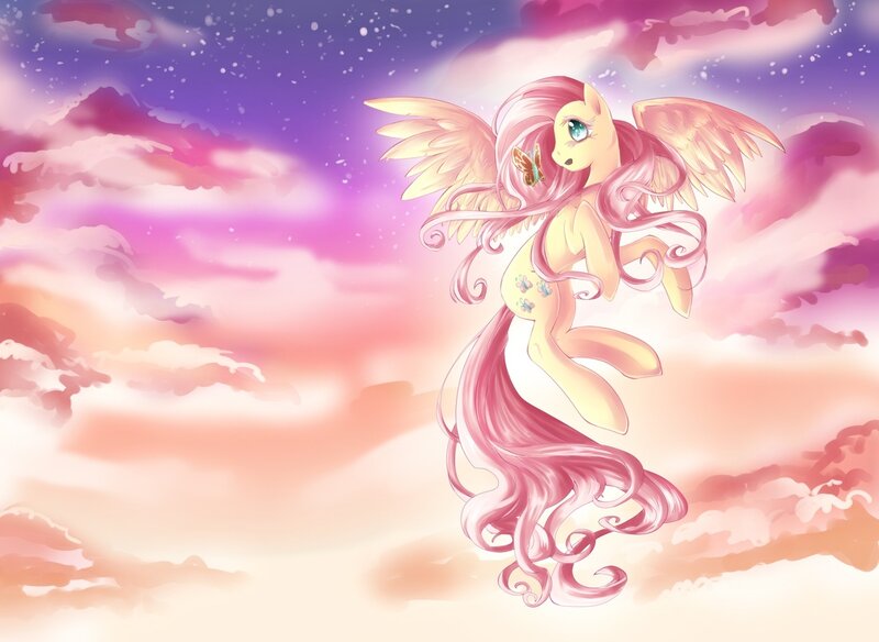 Pony with Wings and Long Hair