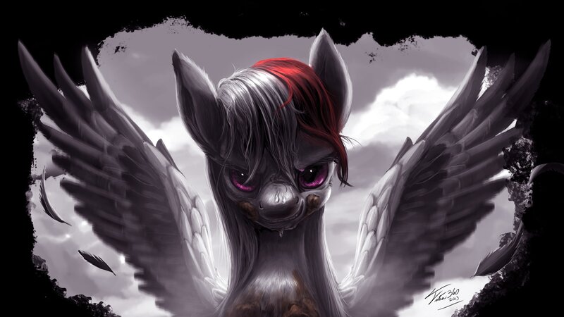 Pony with wings and red hair