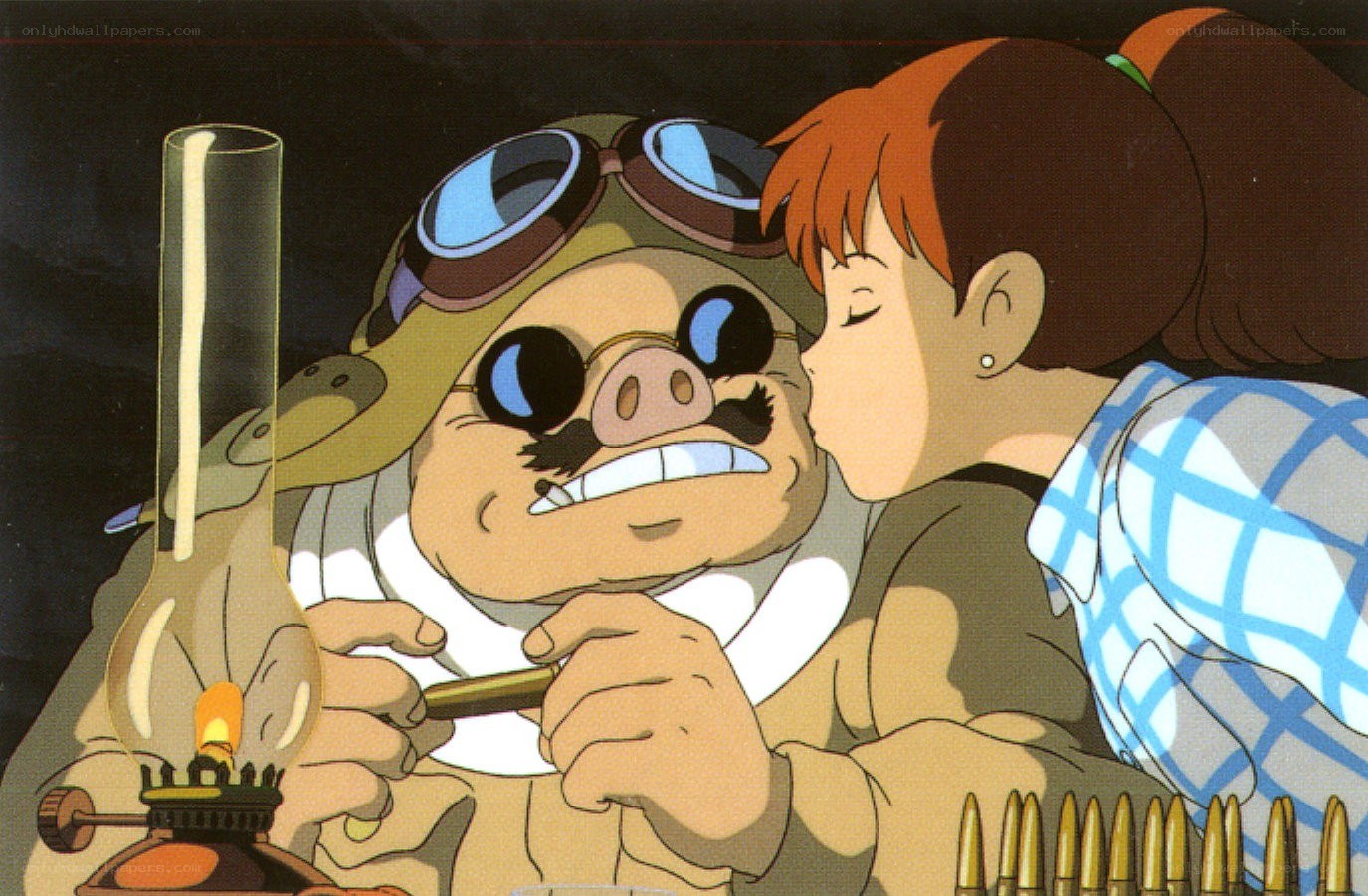 Ponyo and a pig-like character