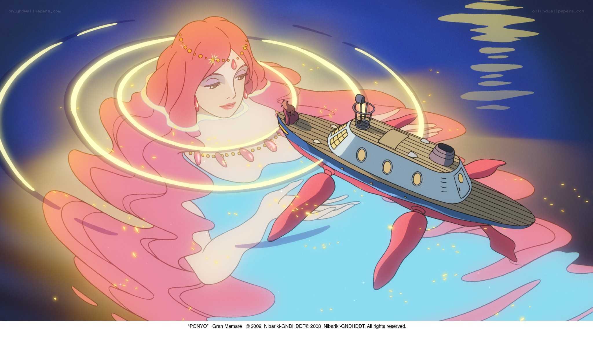 Ponyo and the sea goddess