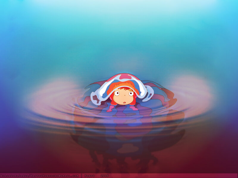 Ponyo in the water