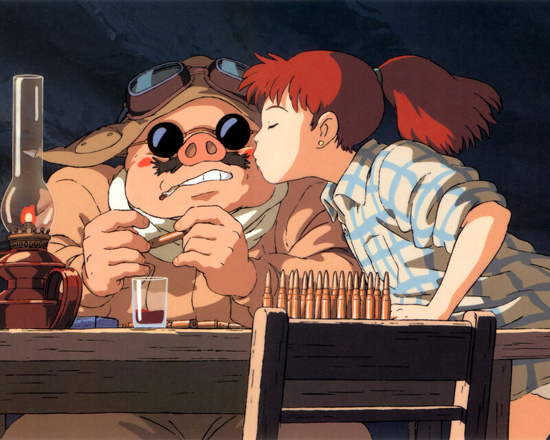 Ponyo kissing a pig-like man