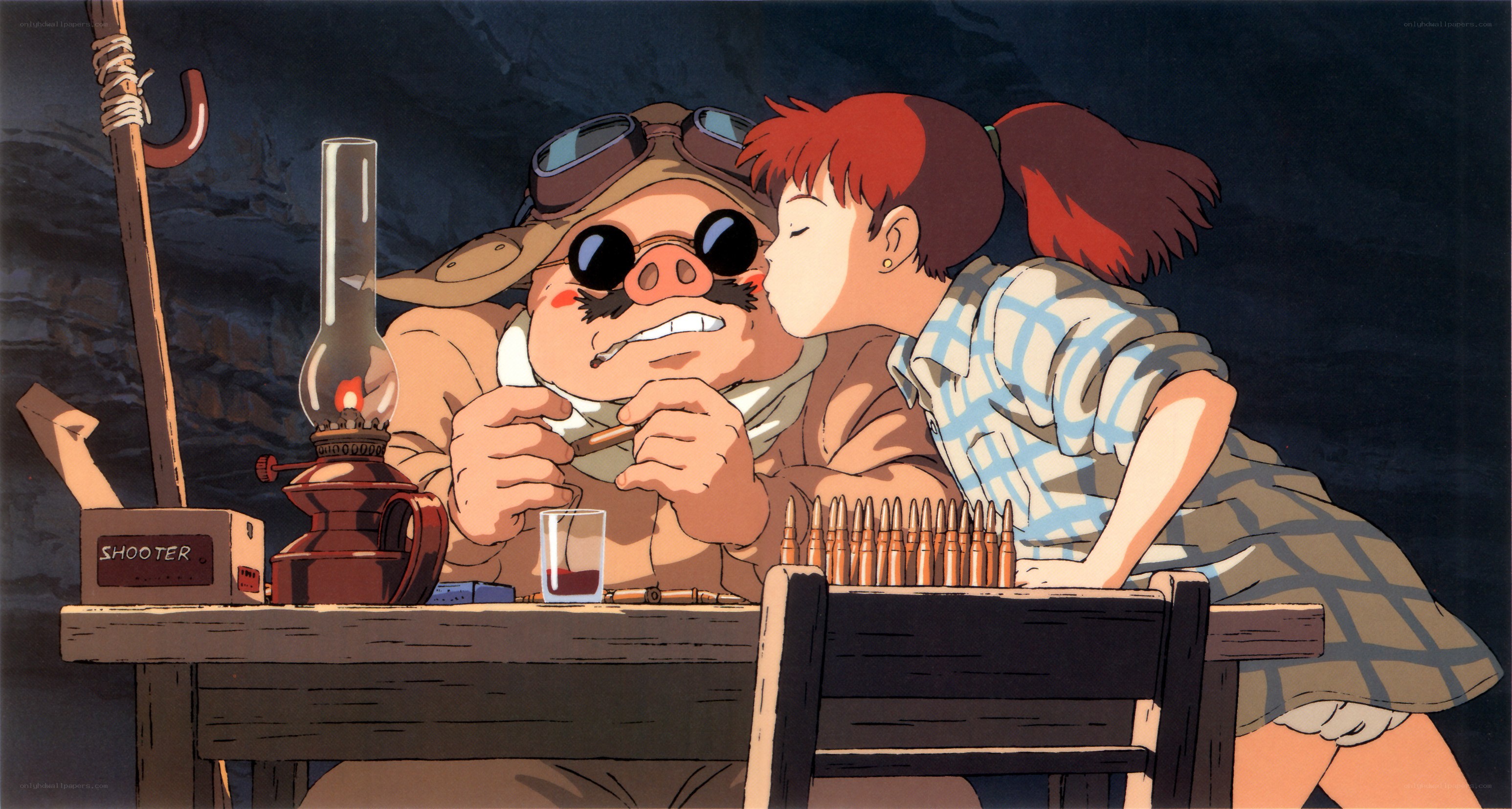 Ponyo kissing a pig man