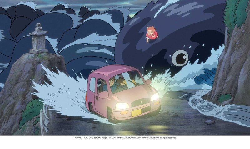 Ponyo on the cliff by the sea