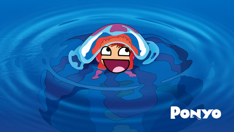 Ponyo swimming in water