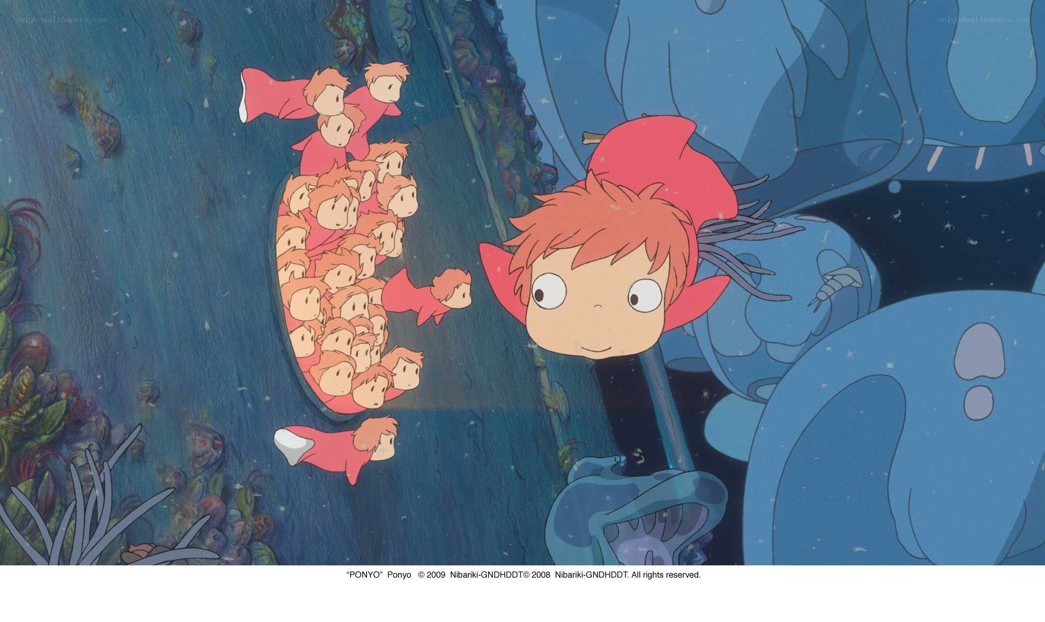 Ponyo underwater scene