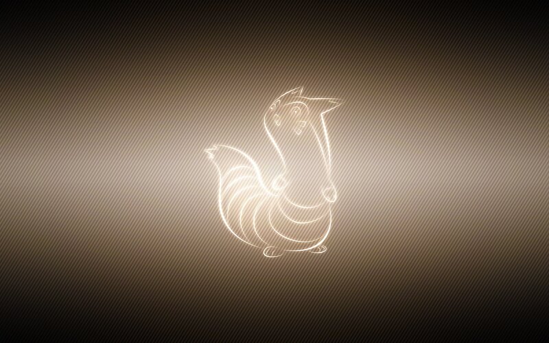 Ponyta glowing outline