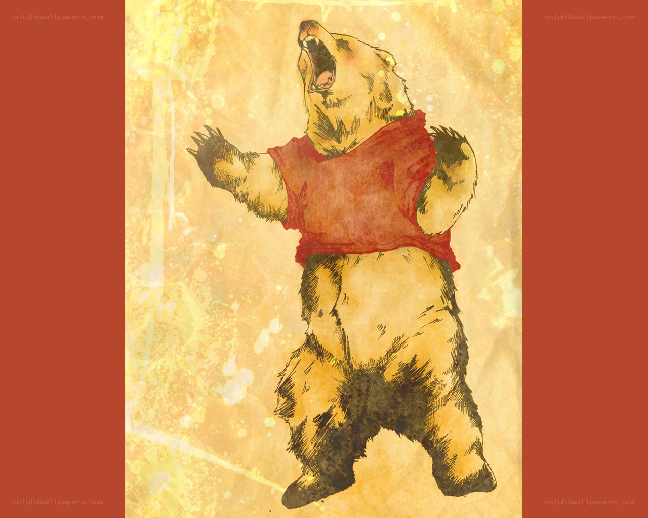 Pooh Bear in Red Shirt
