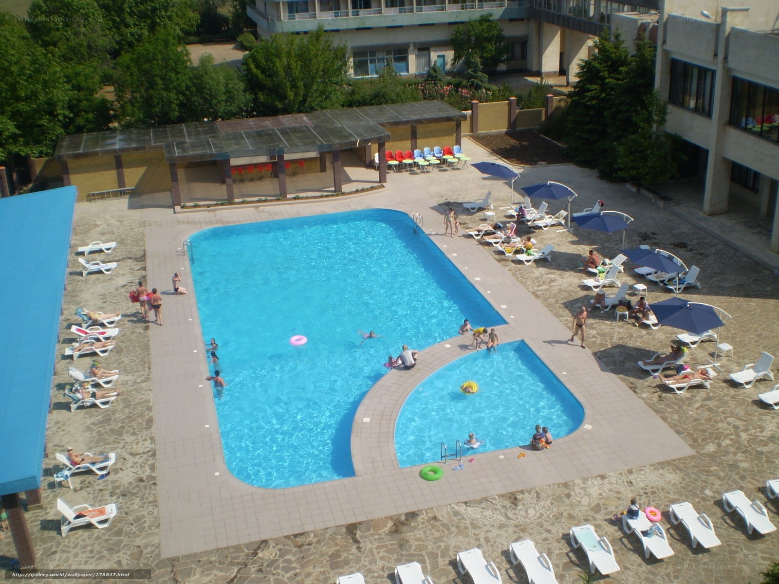 Pool area at resort