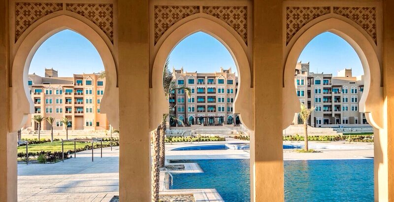 Pool Area with Arches