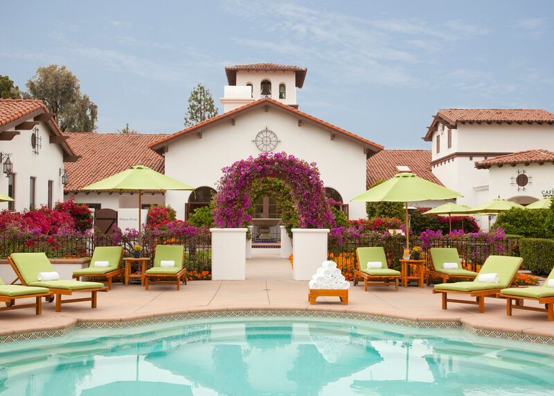 Pool Area with Lounge Chairs — Green