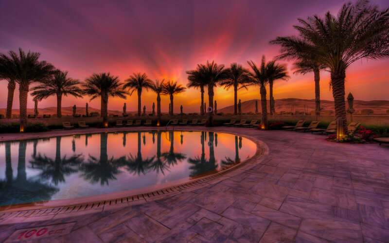 Pool at Desert Resort — Purple