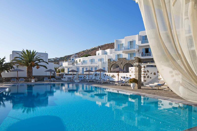 Pool at Resort Hotel — Blue, Serene, Afternoon