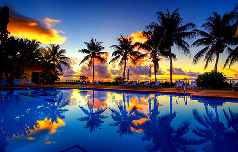 Pool at Sunset
