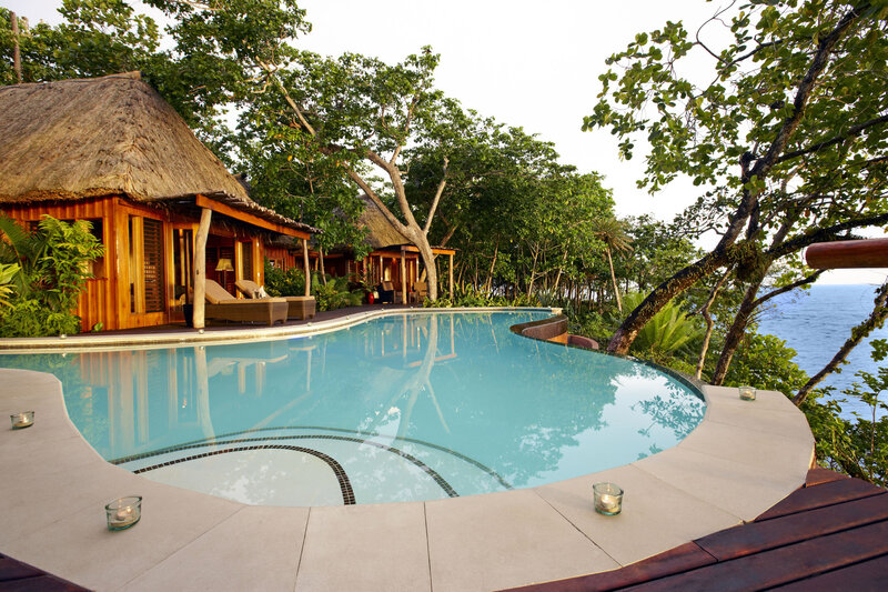 Pool at Tropical Resort — Blue, Serene, Sunset