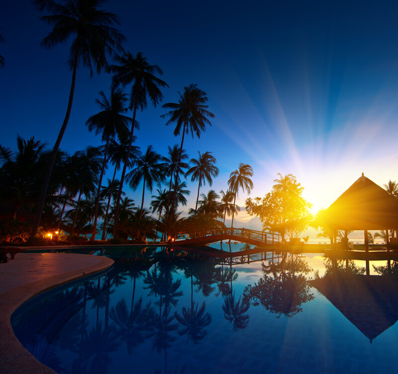 Pool at Tropical Resort — Blue