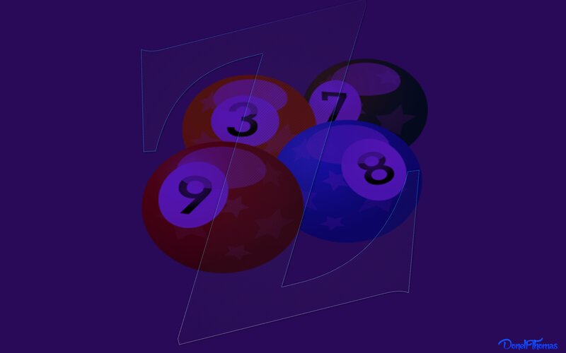 Pool Balls in a Triangle — Purple