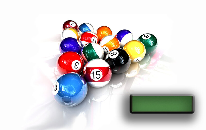 pool balls in triangle formation