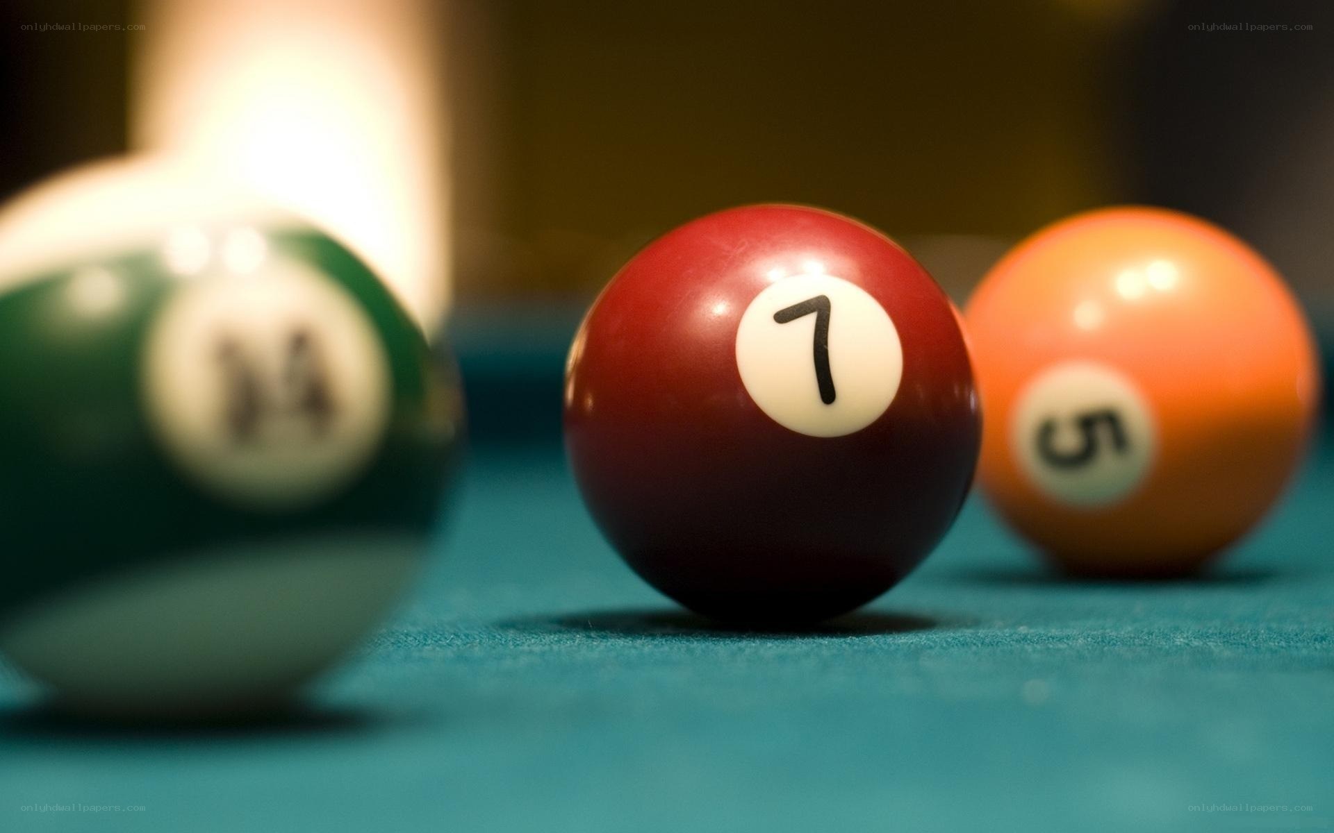 pool balls on a table