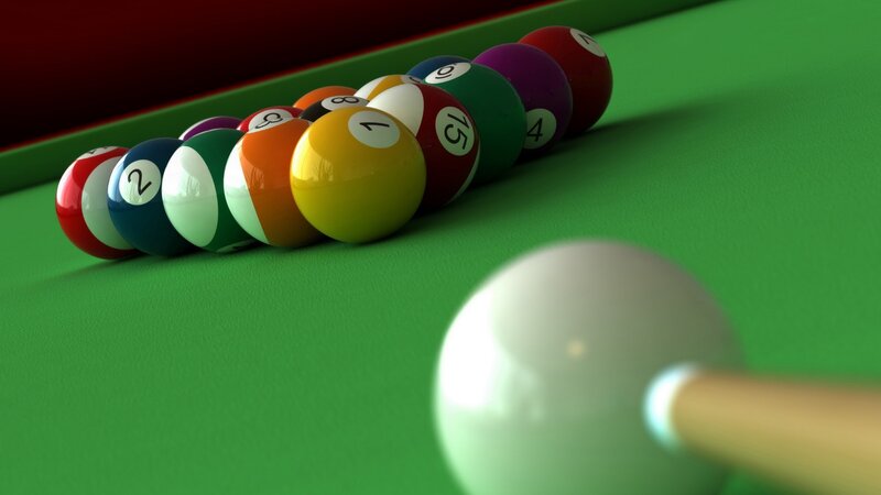Pool Balls on Green Table — Calm
