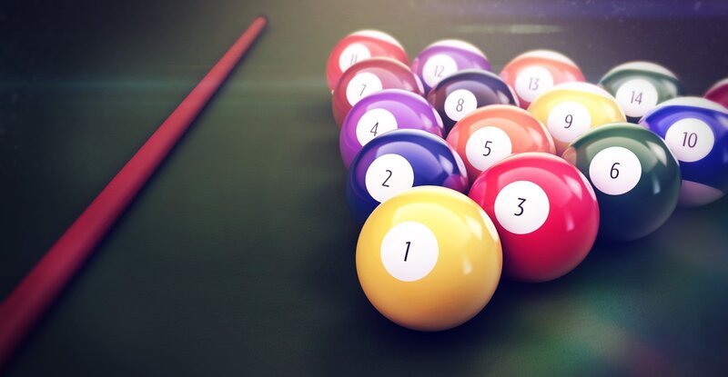 Pool Balls on Table — Green, Calm