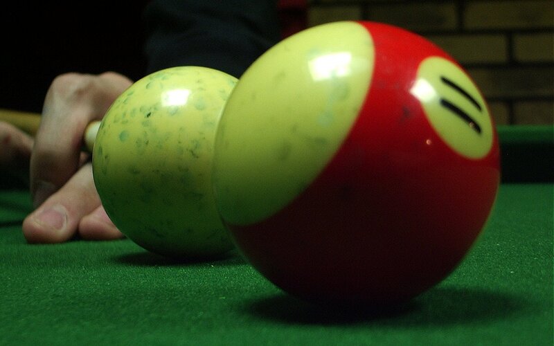 Pool Balls on Table — Green