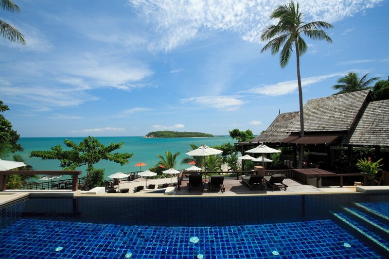 Pool Overlooking Ocean — Blue, Serene, Afternoon, Photograph