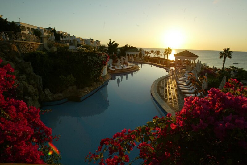 Pool Overlooking Ocean — Blue, Serene