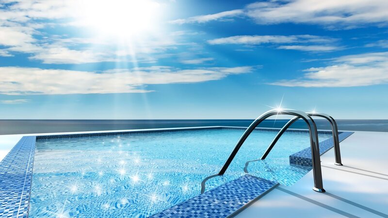 pool overlooking the ocean