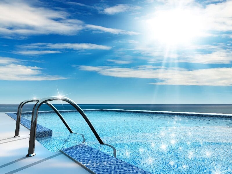 Pool overlooking the ocean