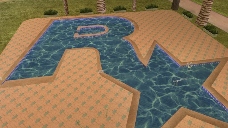 Pool Shaped Like Letter R