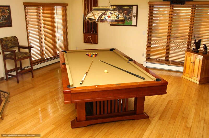 pool table in a game room