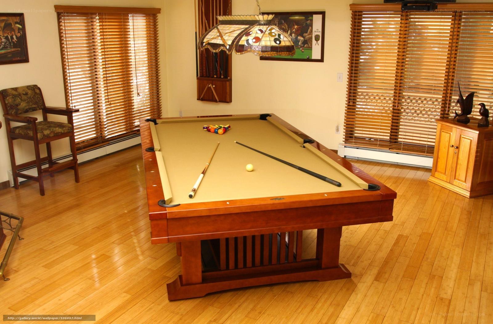 pool table in a game room