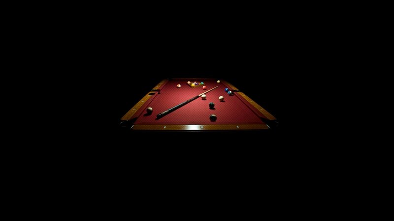 Pool Table in Darkness
