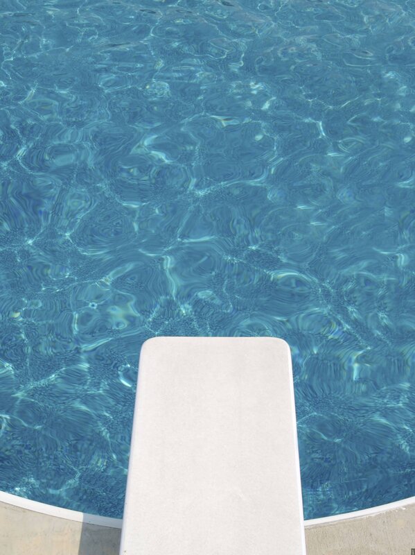 pool with diving board