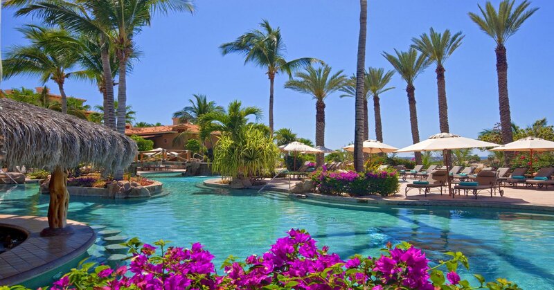 Pool with Lounge Chairs — Blue, Relaxed