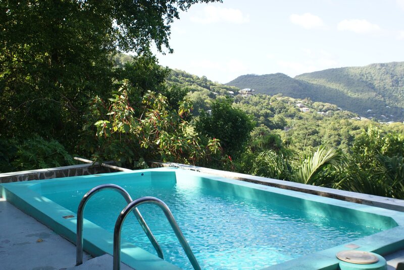 Pool with Mountain View — Blue, Serene