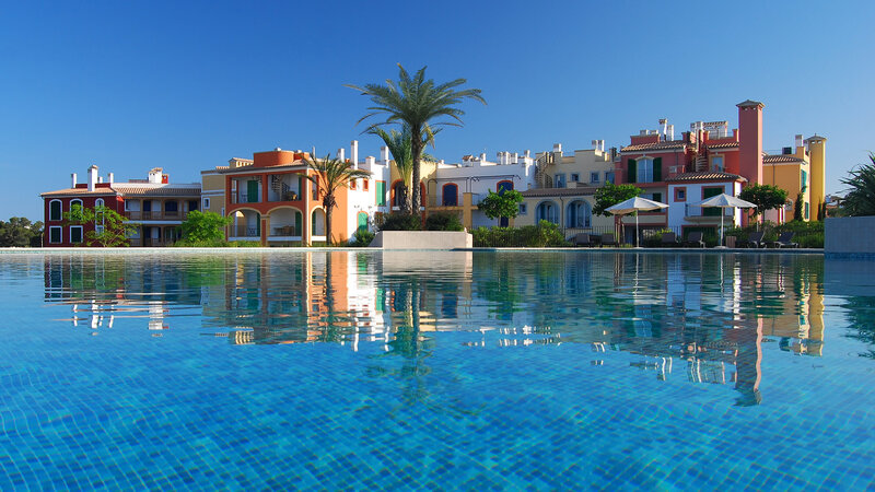 Pool with Resort Buildings