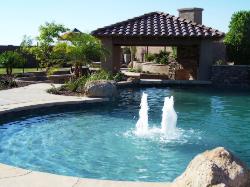 Pool with Water Fountains
