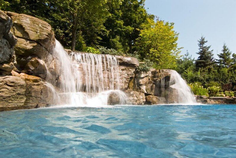 pool with waterfall feature