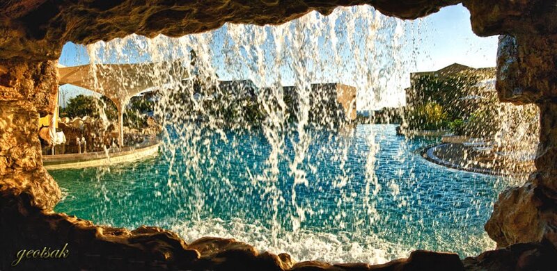 Pool with Waterfall View