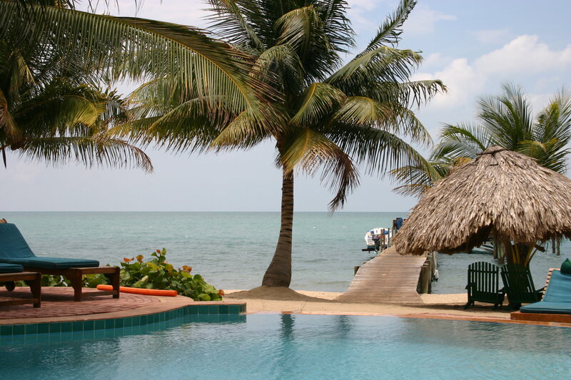 Poolside Beach Scene